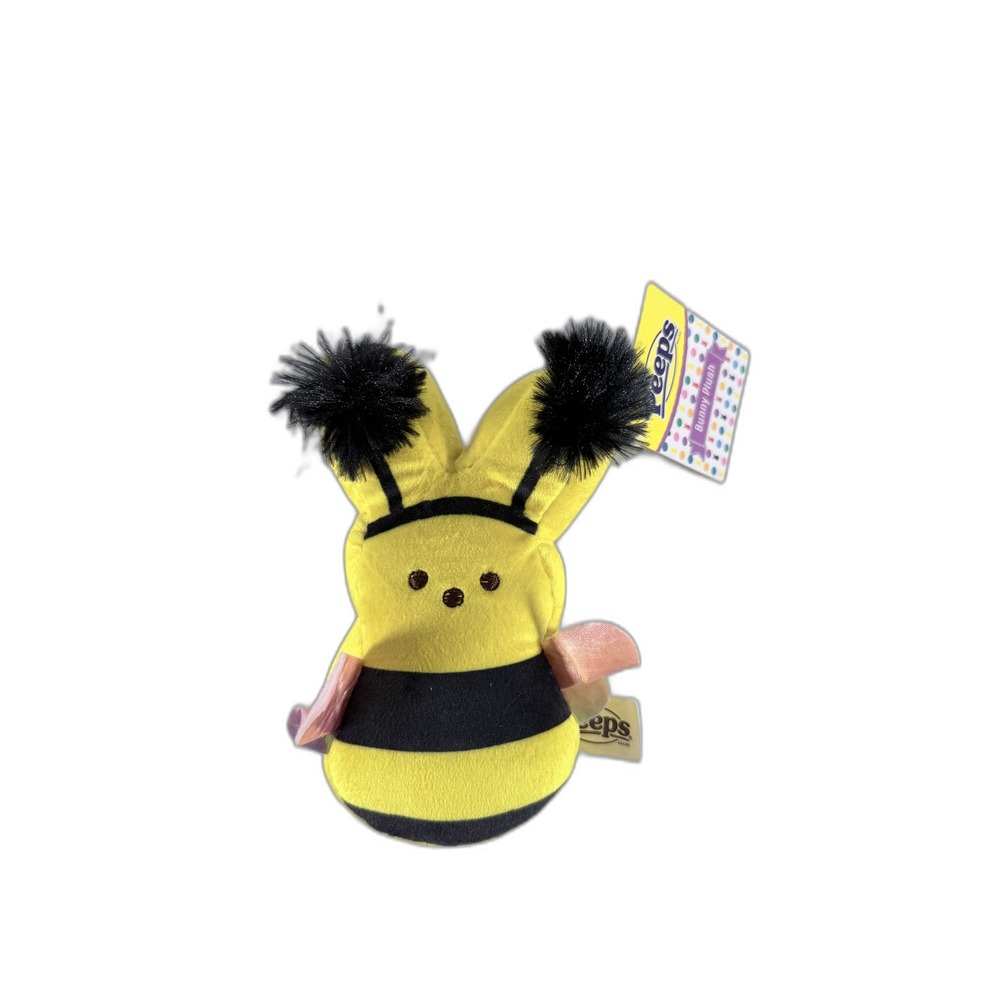 Peeps Bumble Bee Bunny Plush Yellow Black Dan Dee Easter Stuffed Animal NWT